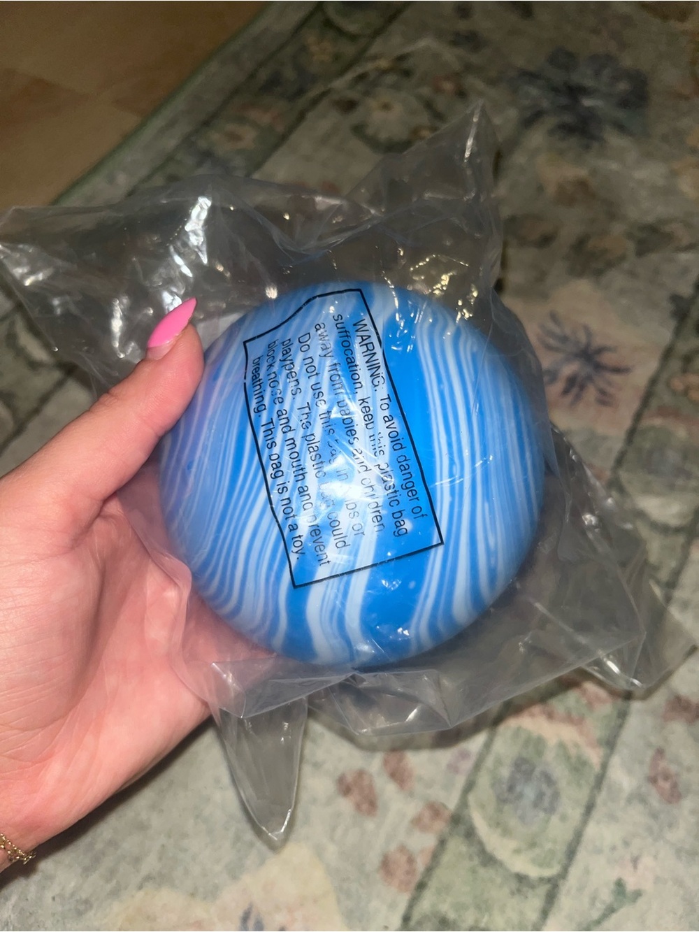 Hobby Lobby Blue & White Swirl Bath Bomb